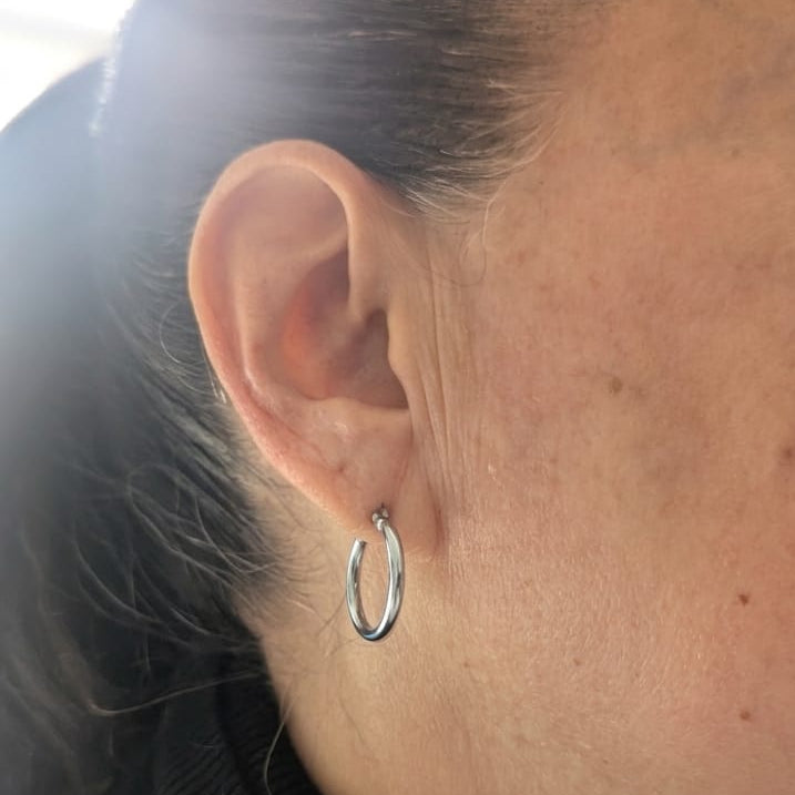 Simply Silver Hoops