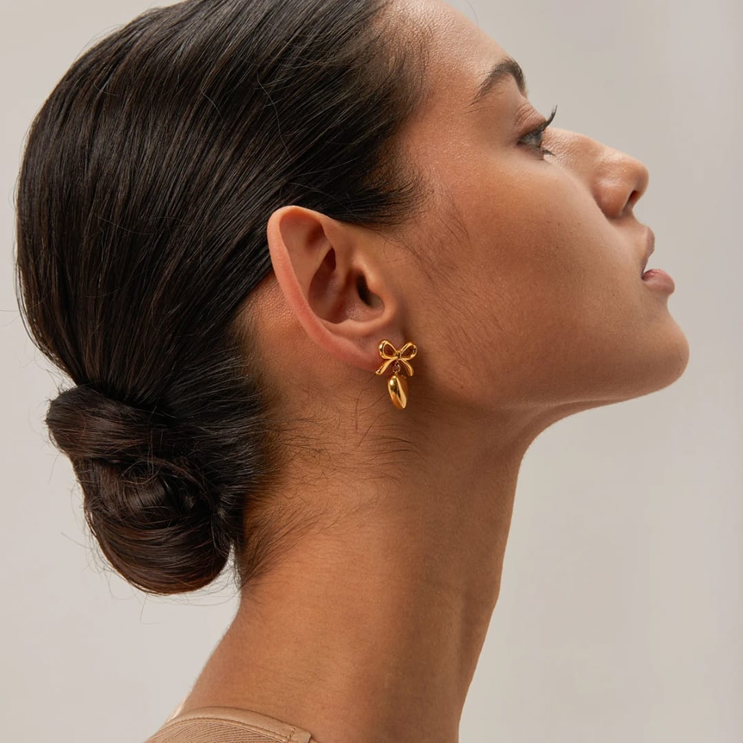 Bow & Heart Earrings