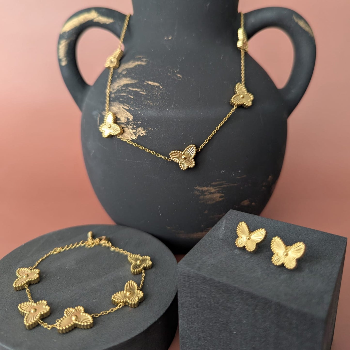 Butterfly Set (Earrings, Necklace & Bracelet)