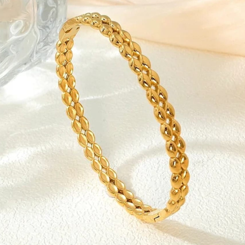 Gilded Weave Bangle