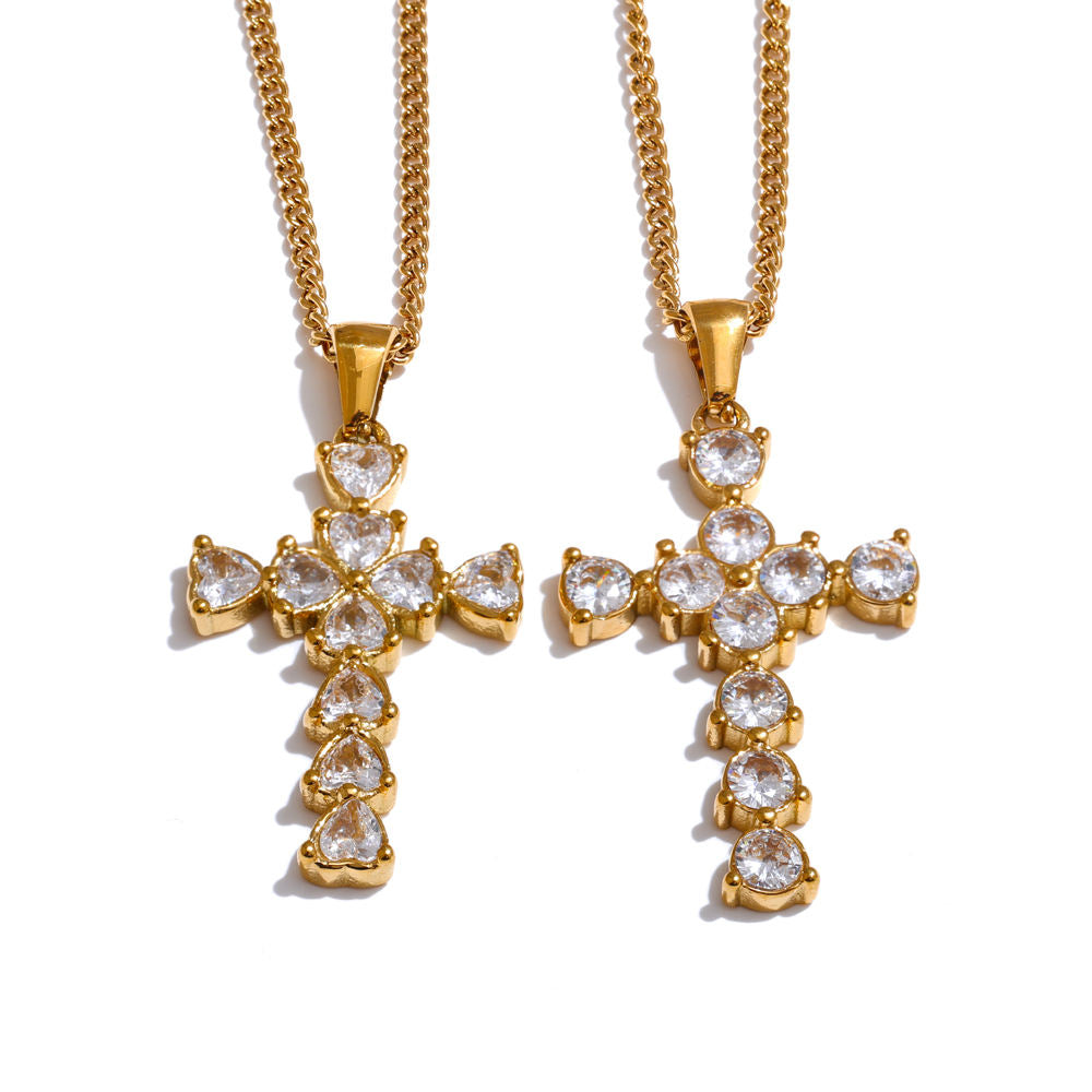 Crystal Crucifix Necklace