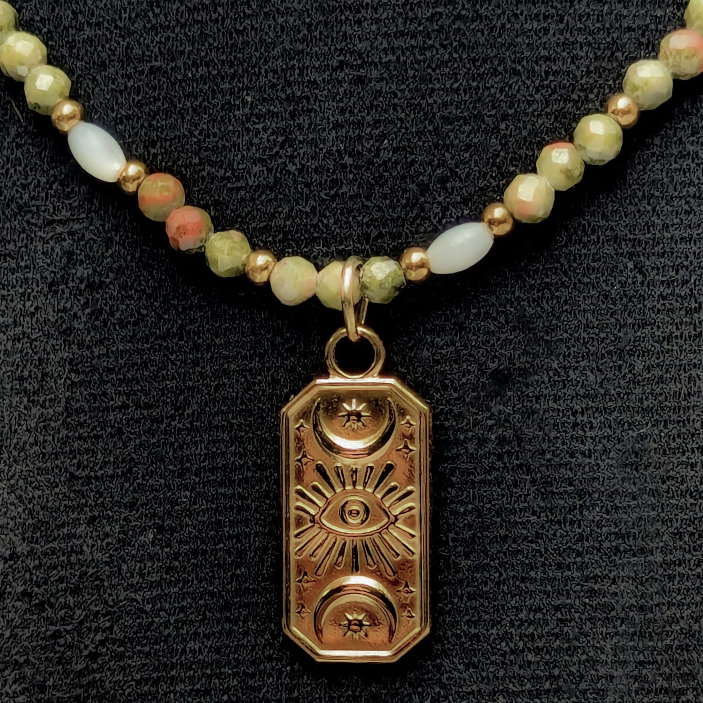 Nami Beaded Unakite Necklace