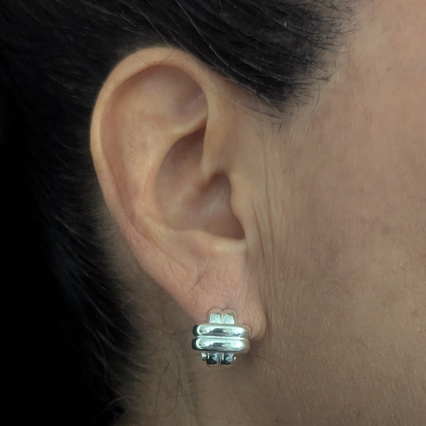Silver Cross Earrings