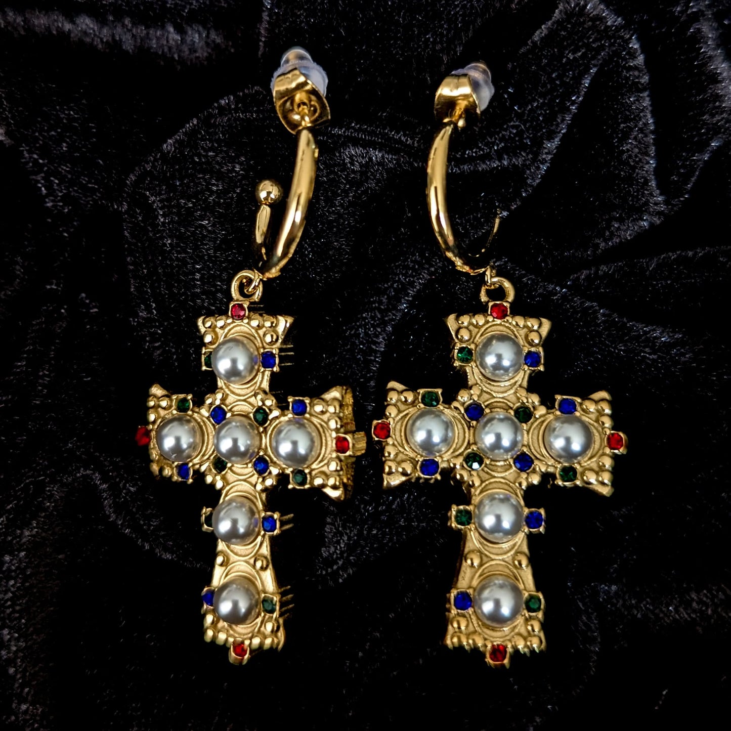 Vintage Cross Earrings