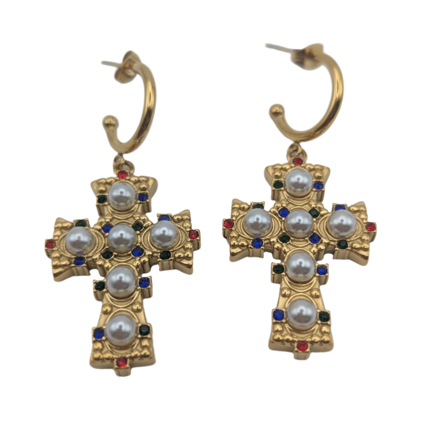 Vintage Cross Earrings