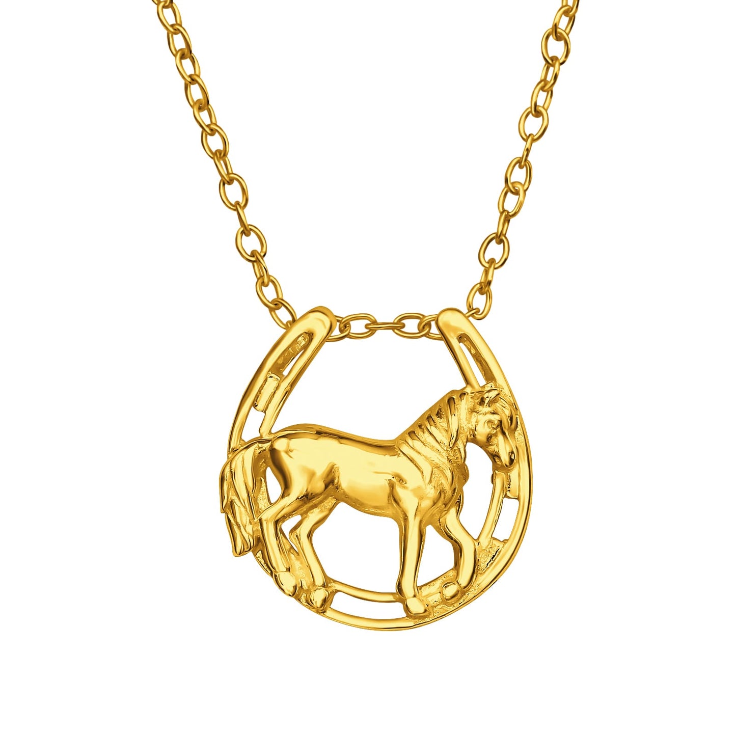 Horse & Horseshoe Necklace