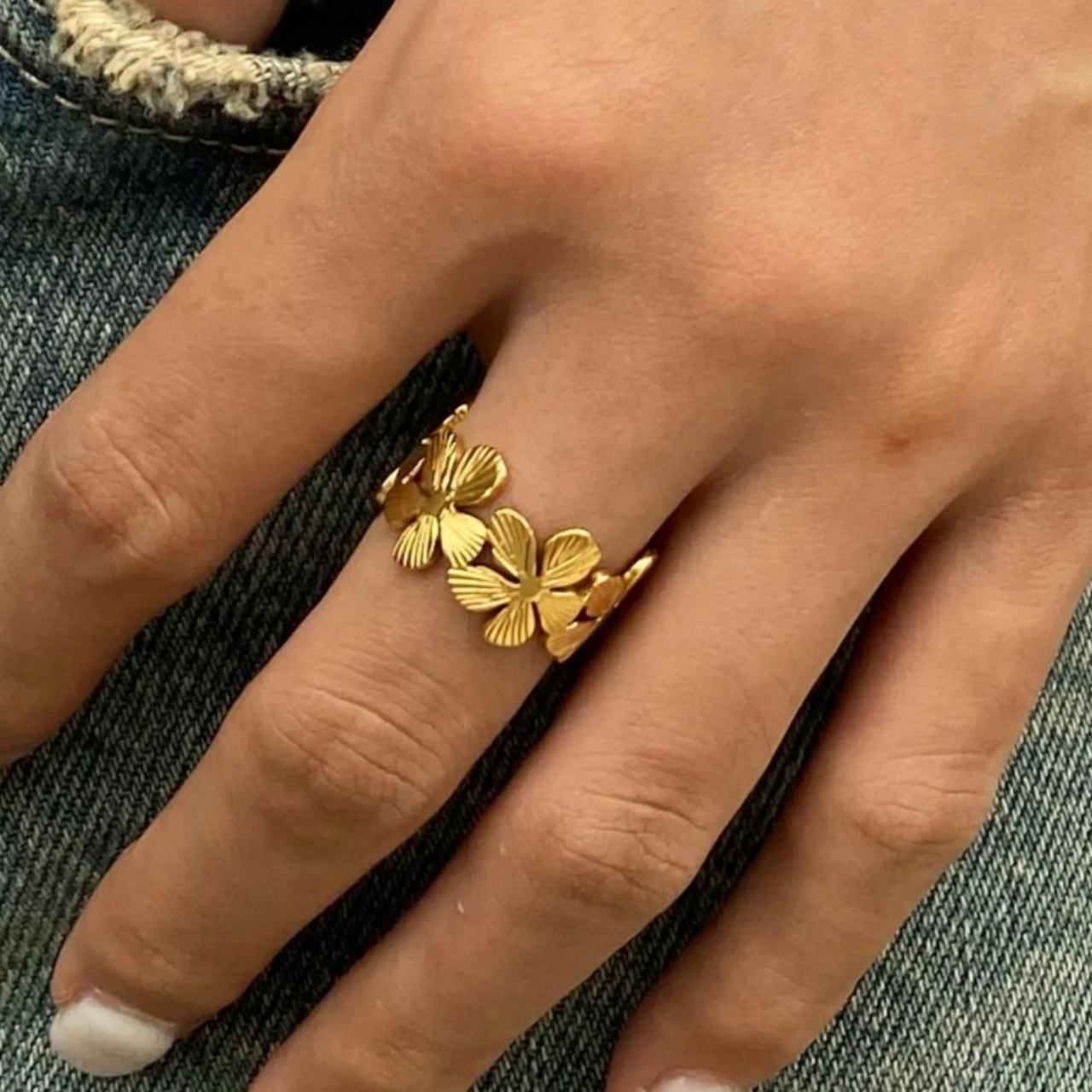 Flower Power Adjustable Ring