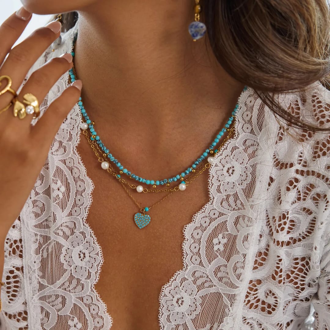 Turquoise Beaded Necklace