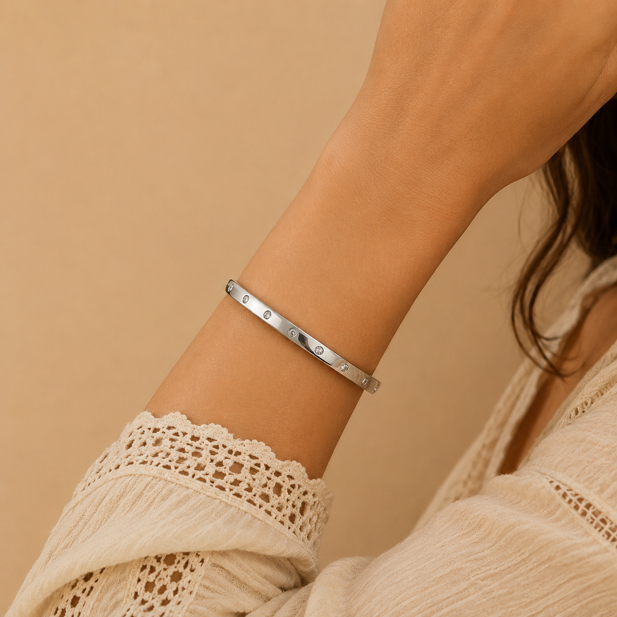 Claire Silver Bangle