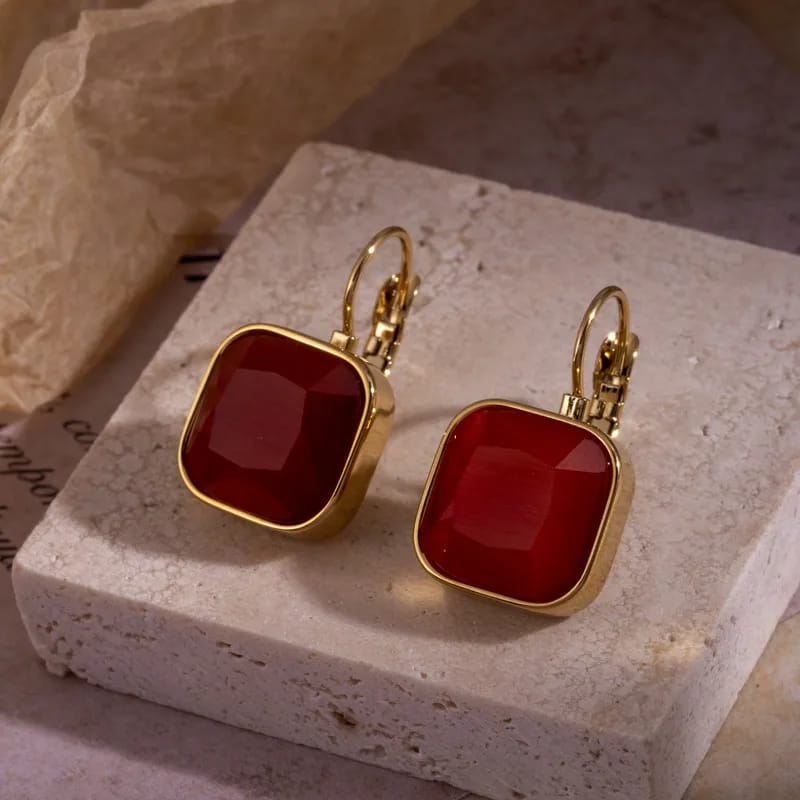 Square Zircon Earrings