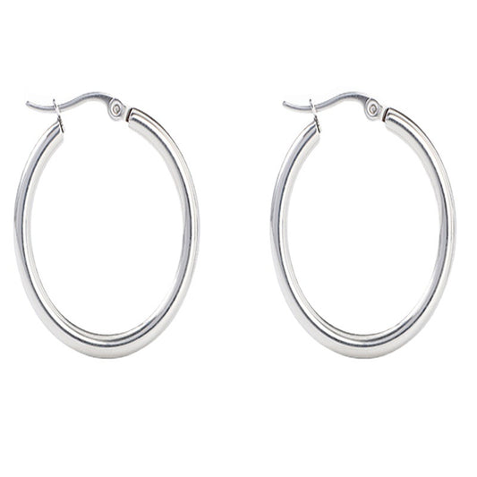 Simply Silver Hoops