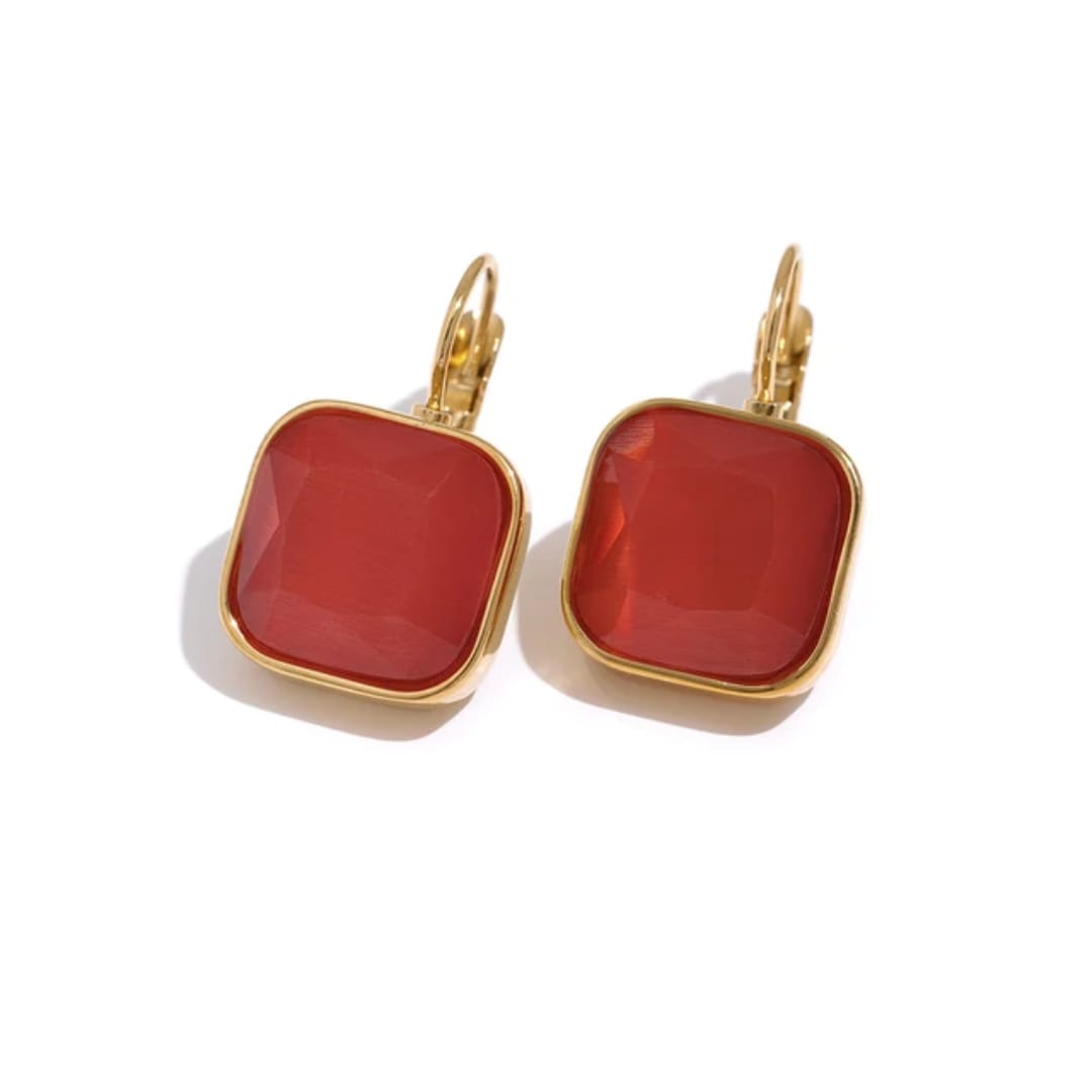 Square Zircon Earrings