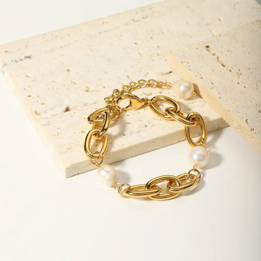 Baroque Pearls Chain Bracelet