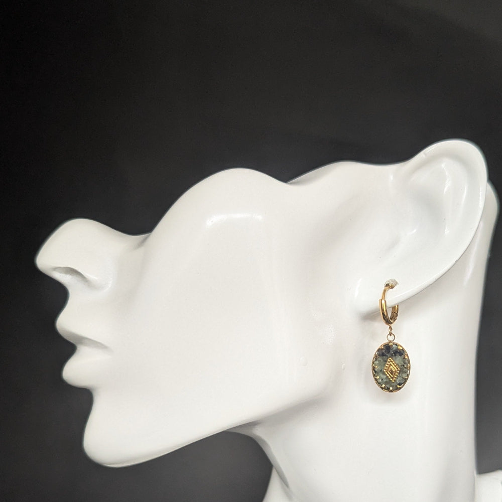 African Turquoise Earrings