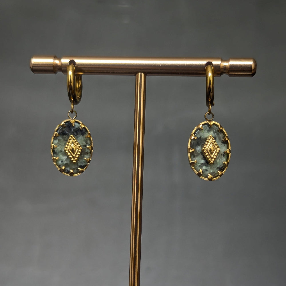 African Turquoise Earrings