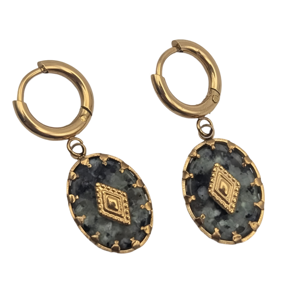 African Turquoise Earrings