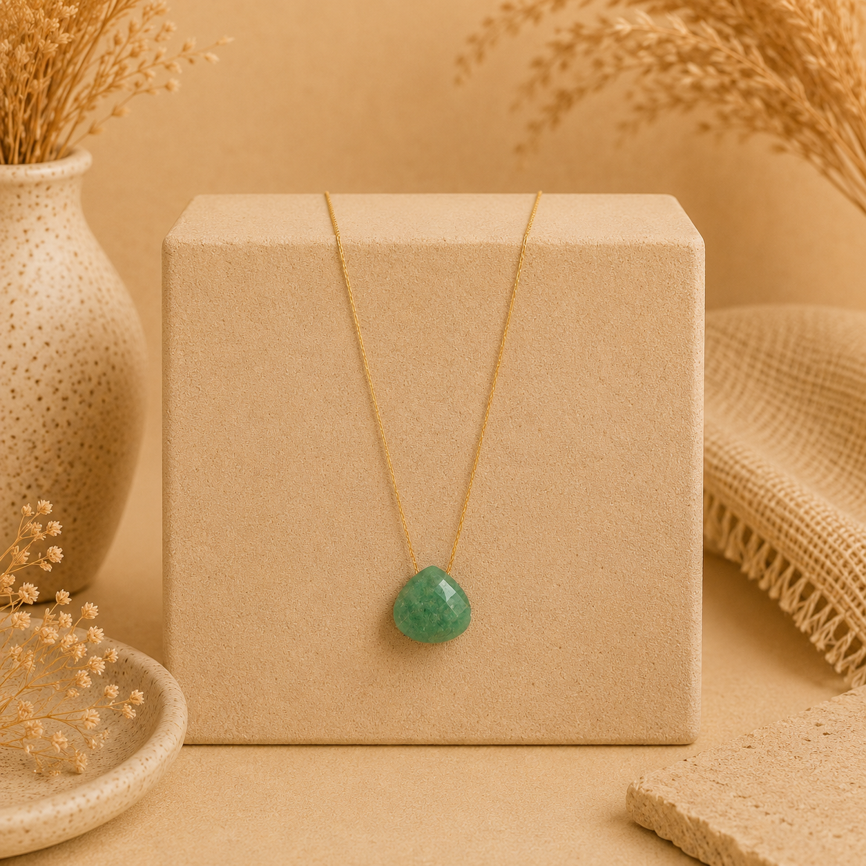 Floating Natural Stone Necklace