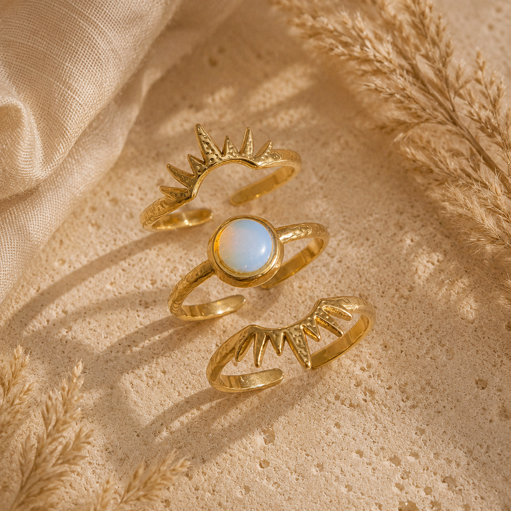 Stacked Adjustable Sun Ring