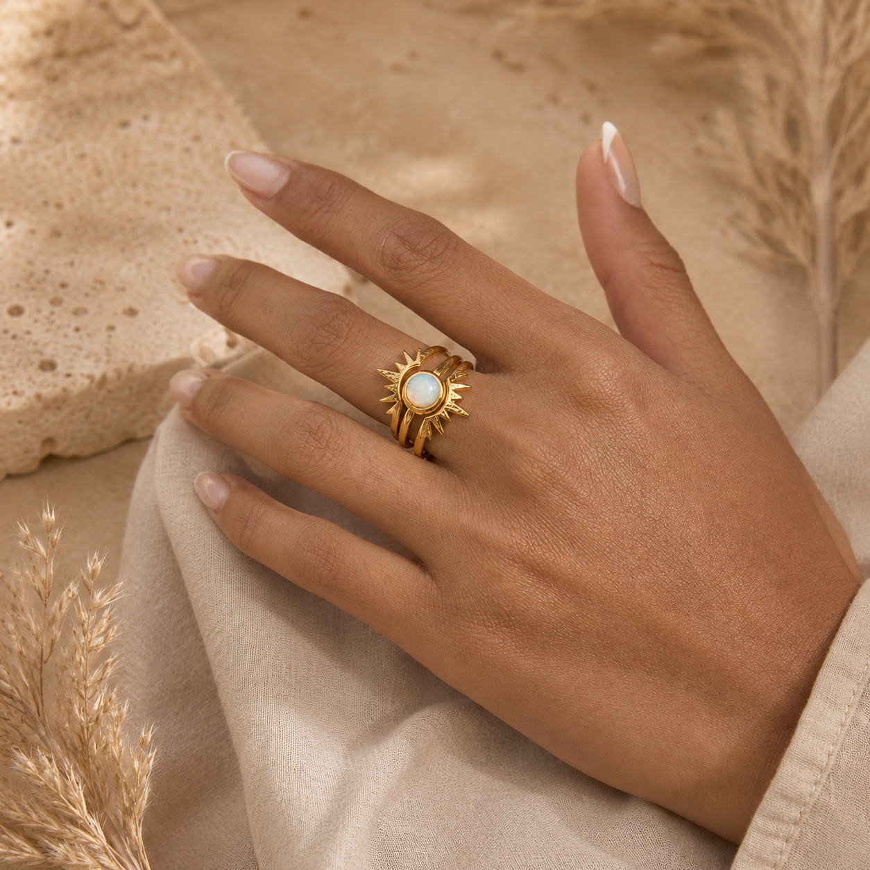 Stacked Adjustable Sun Ring