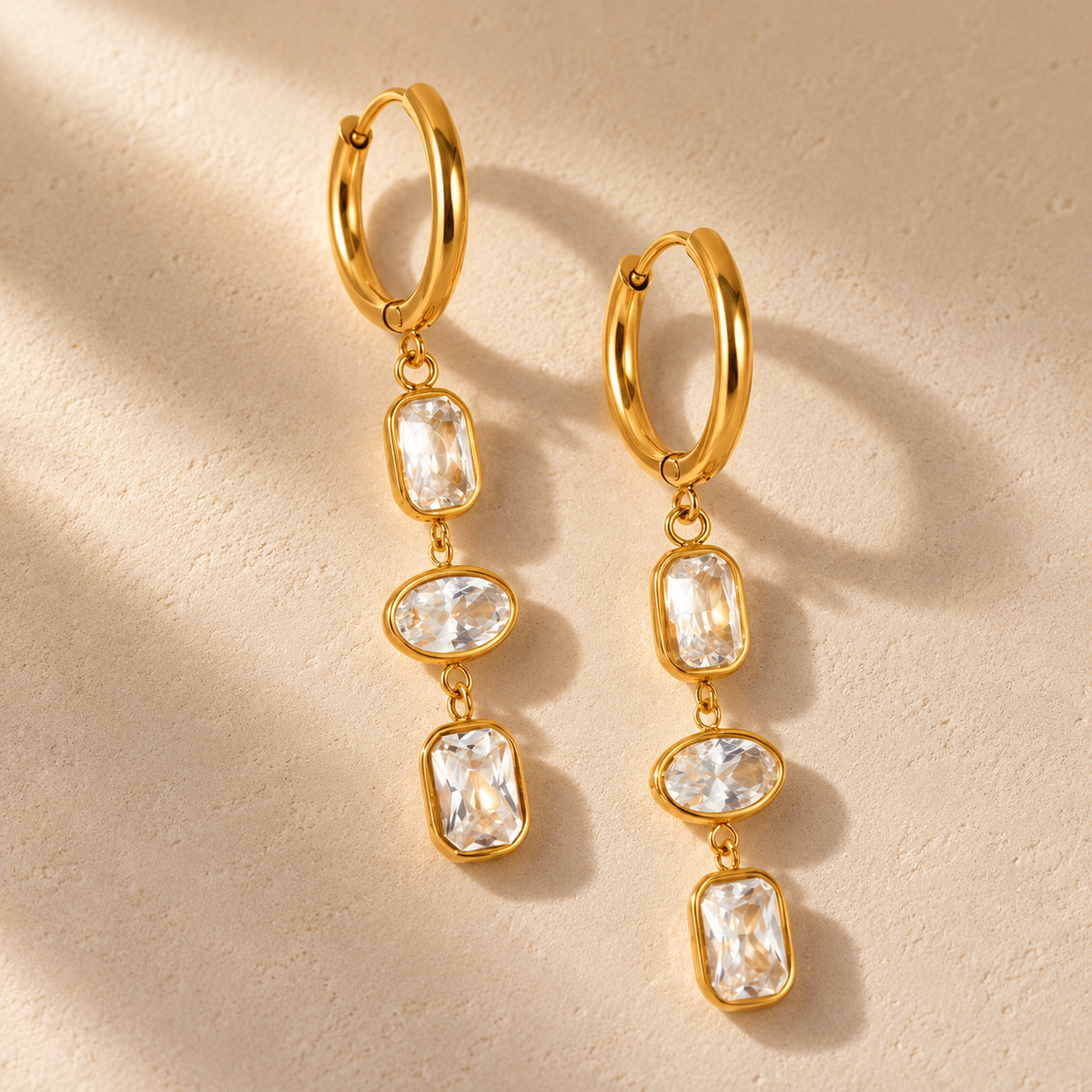 Drop Gem Hoops