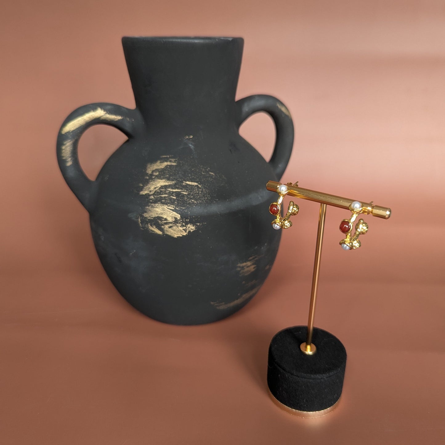 Five Stone Hoop Earrings