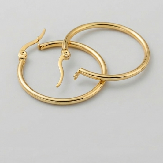 Simply Gold Hoops