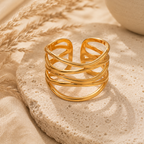 Geometric Loops Adjustable Ring