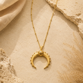 Golden Crescent Necklace
