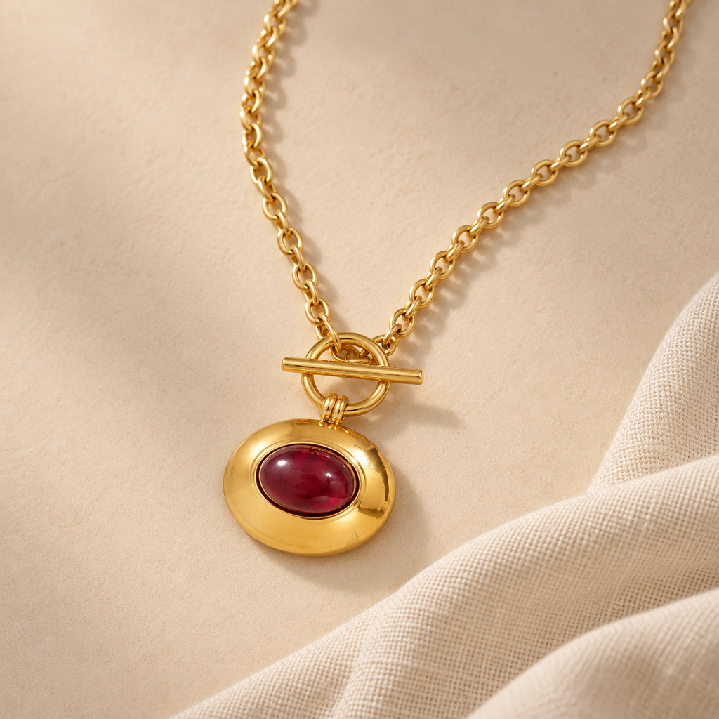 Brownstone Necklace & Earrings Set