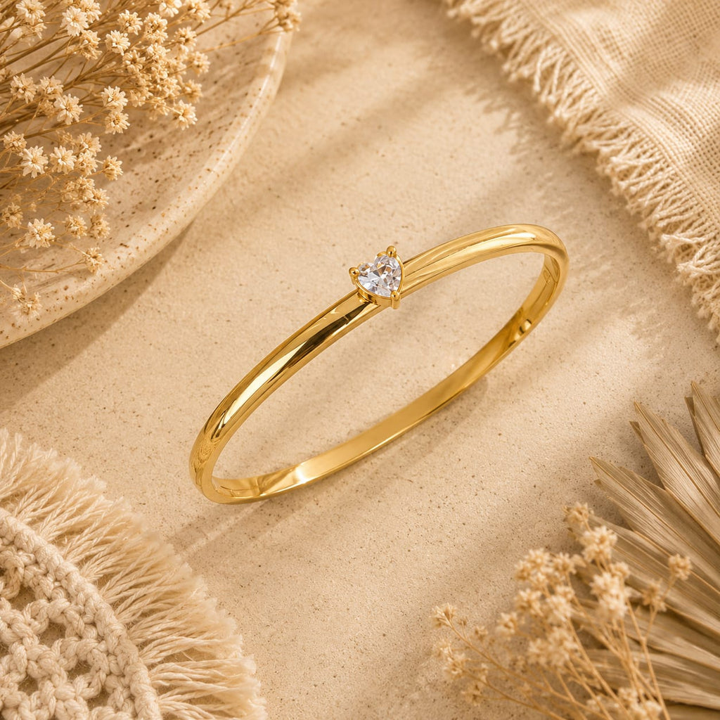 Heart Crystal Bangle