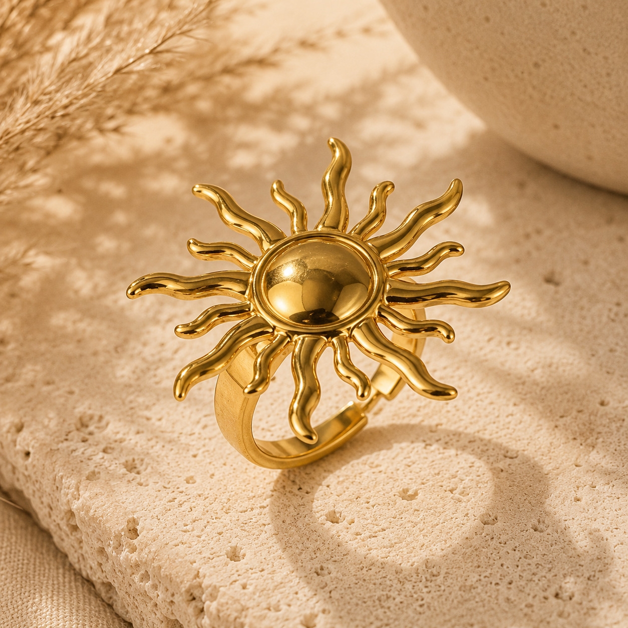 Oversize Sun Adjustable Ring