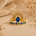 Peacock Trio Ring Stack