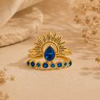 Peacock Trio Ring Stack