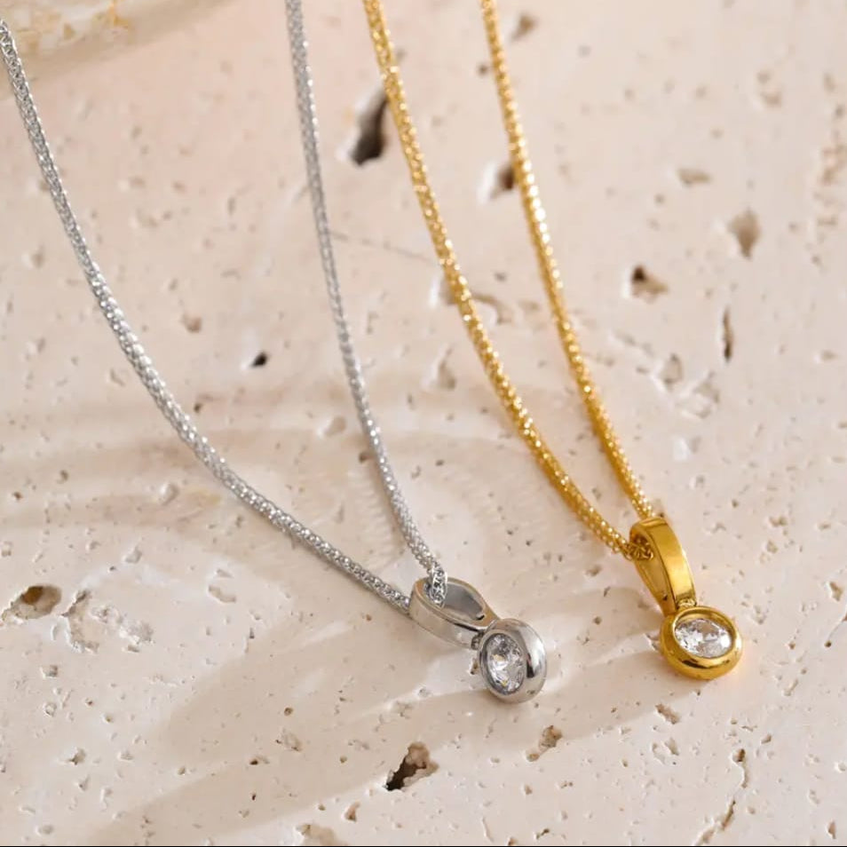Petite Solitaire Necklace