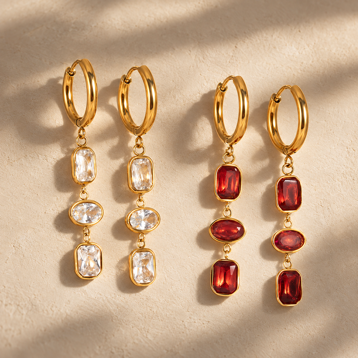Drop Gem Hoops