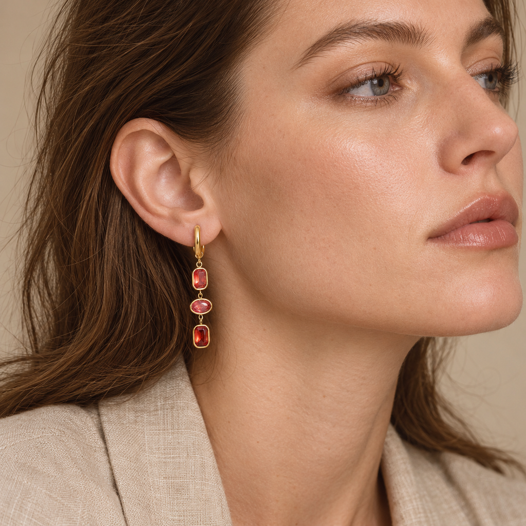 Drop Gem Hoops