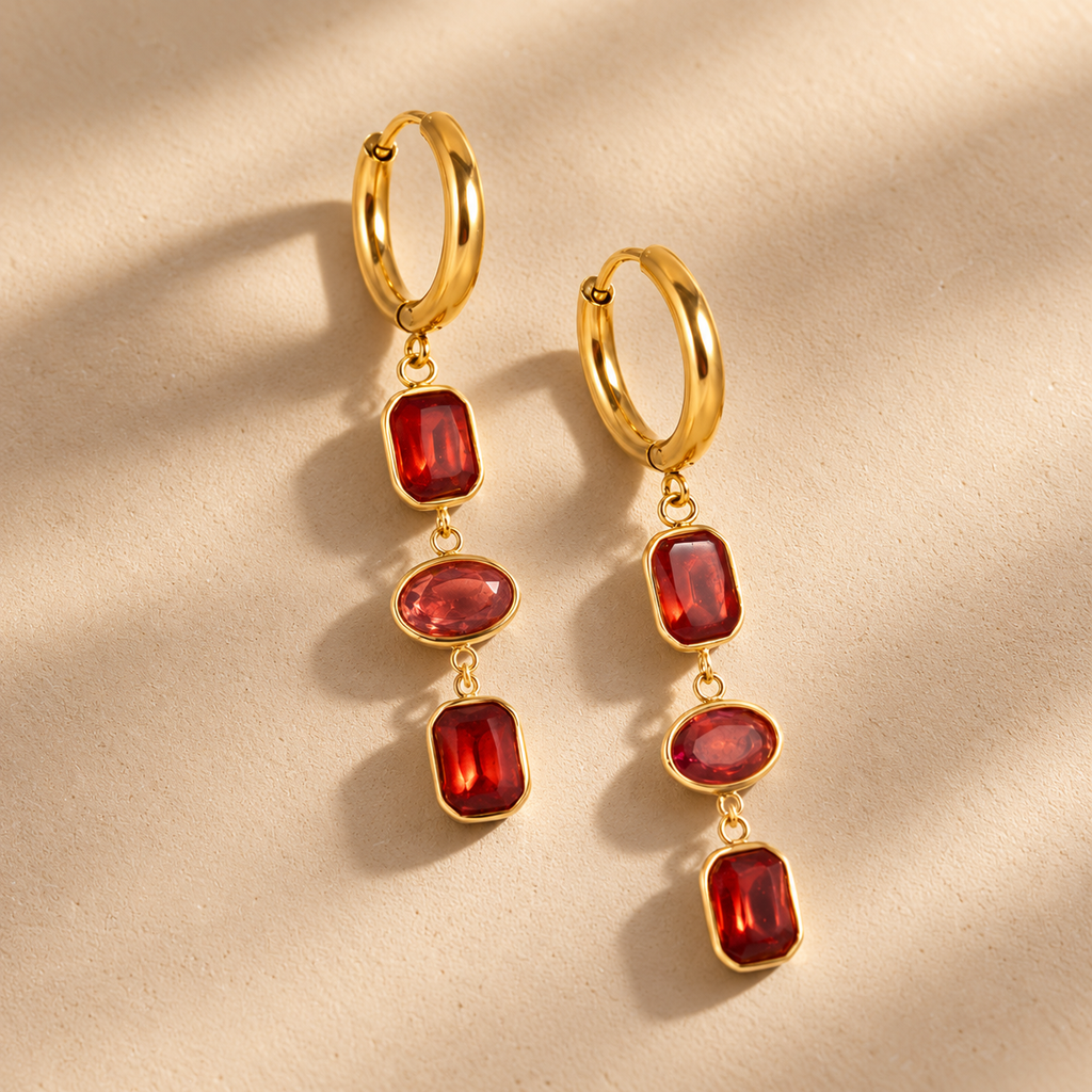 Drop Gem Hoops