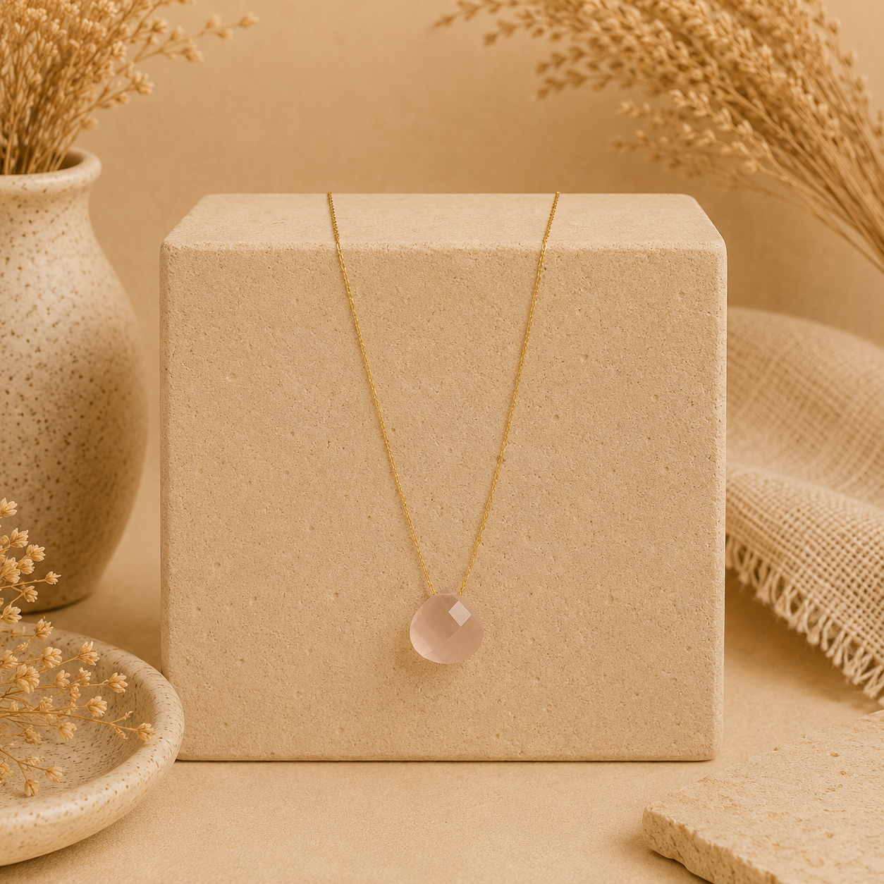 Floating Natural Stone Necklace