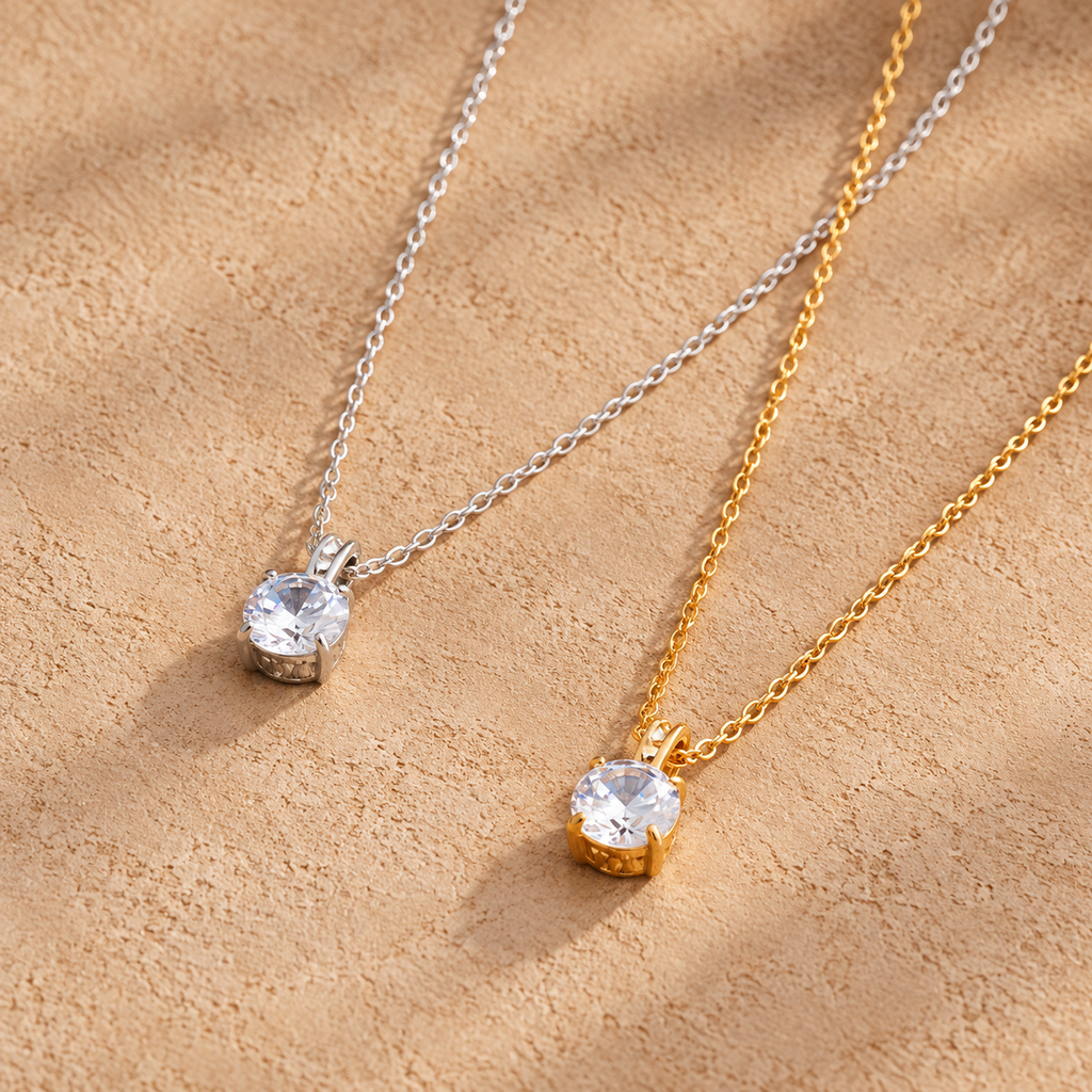 Perfect Circle Solitaire Necklace