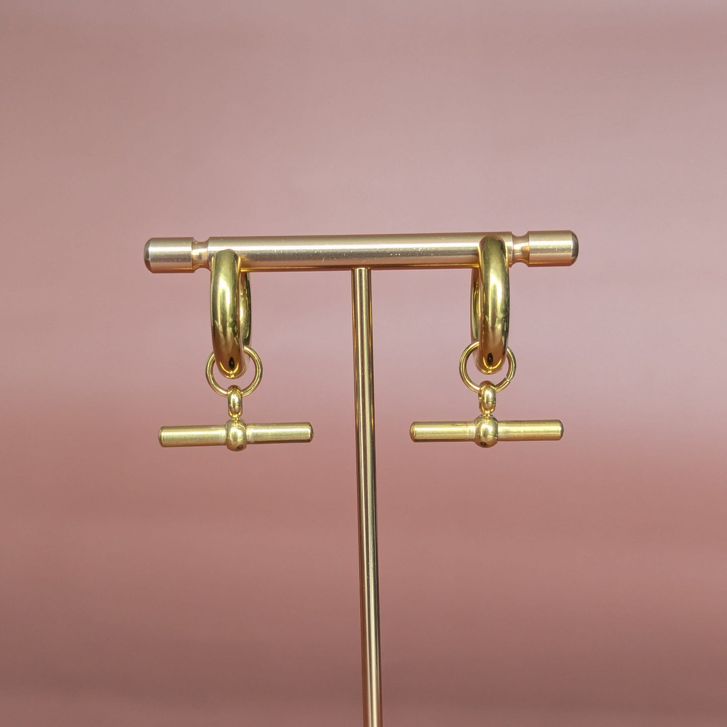 T Bar Hoop Earrings