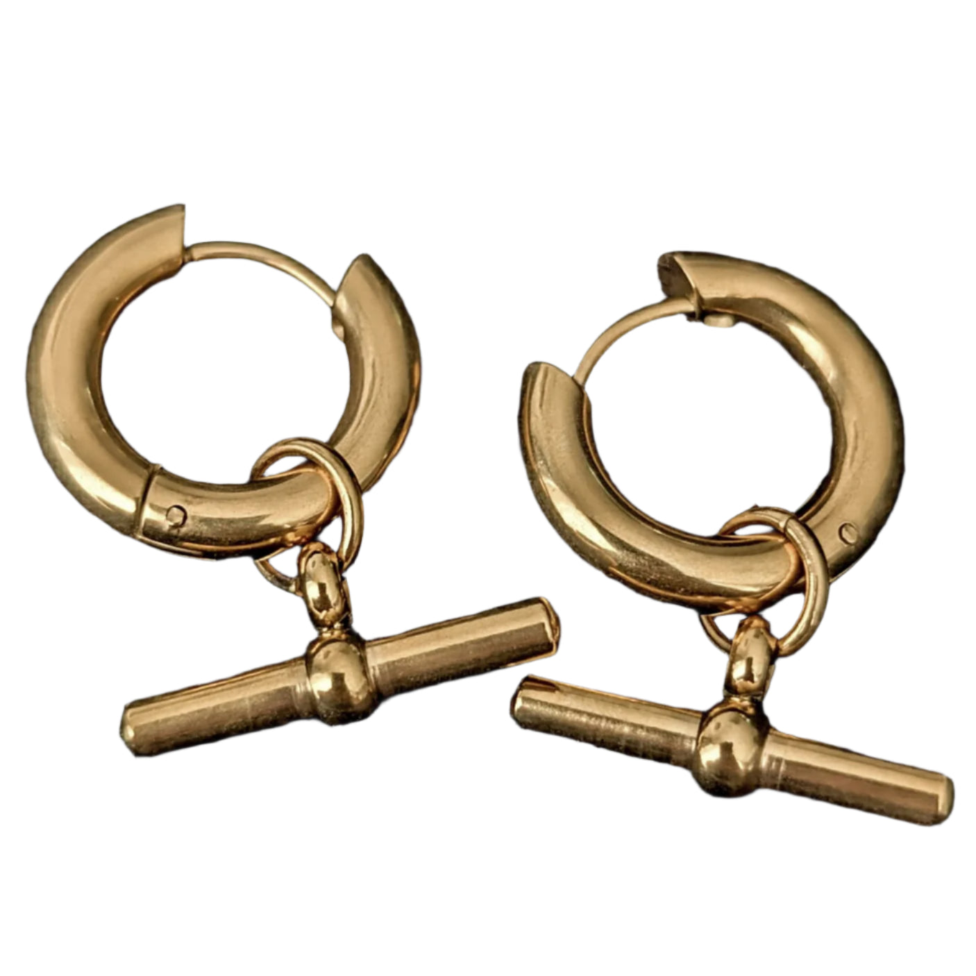 T Bar Hoop Earrings