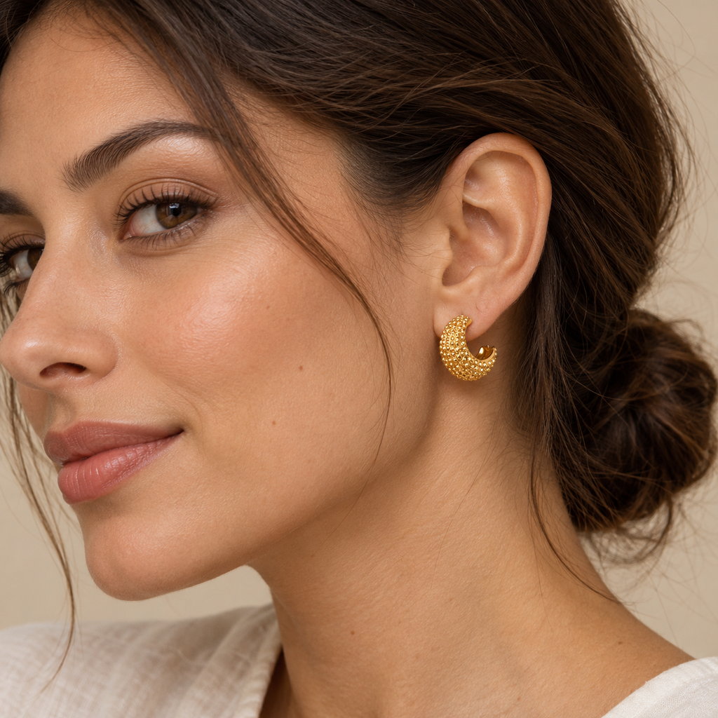 Marielle Textured Hoops