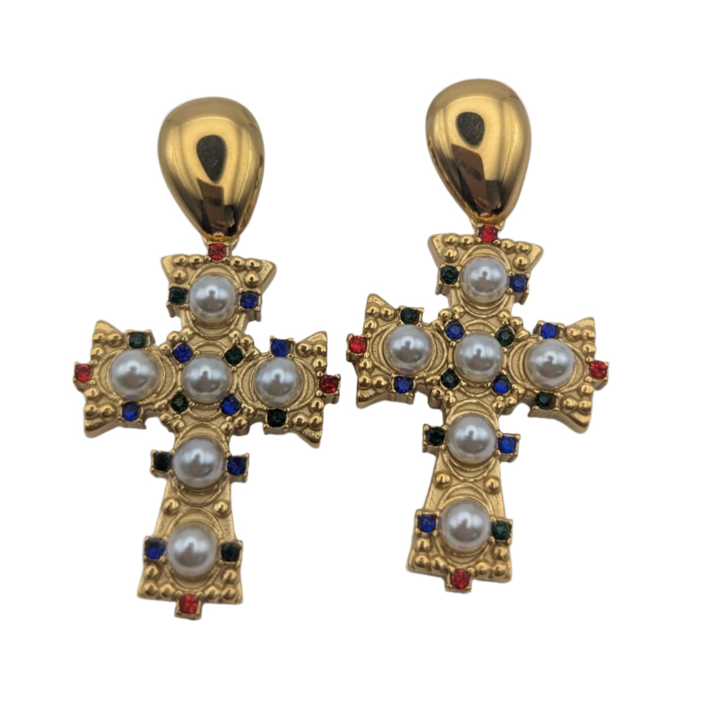 Vintage Cross Earrings