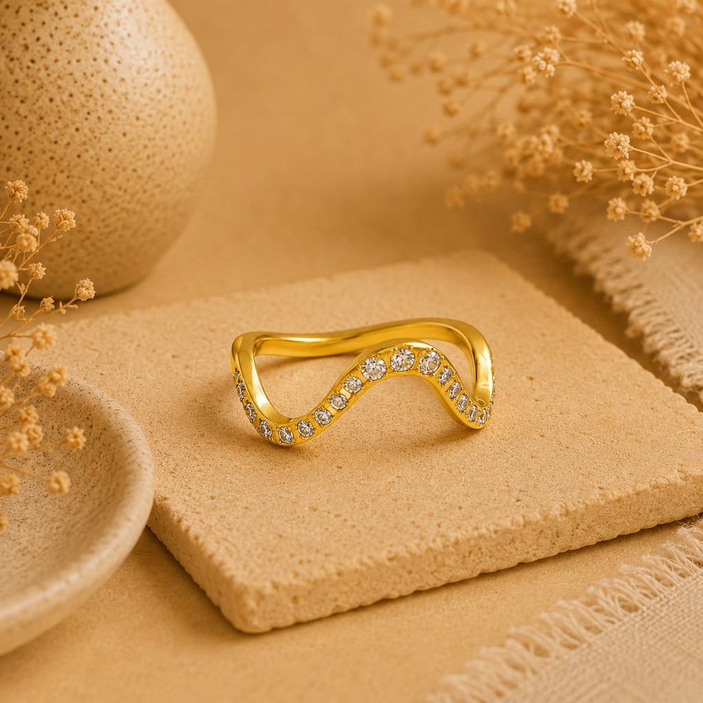 Zirconia Wave Ring