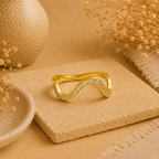 Zirconia Wave Ring