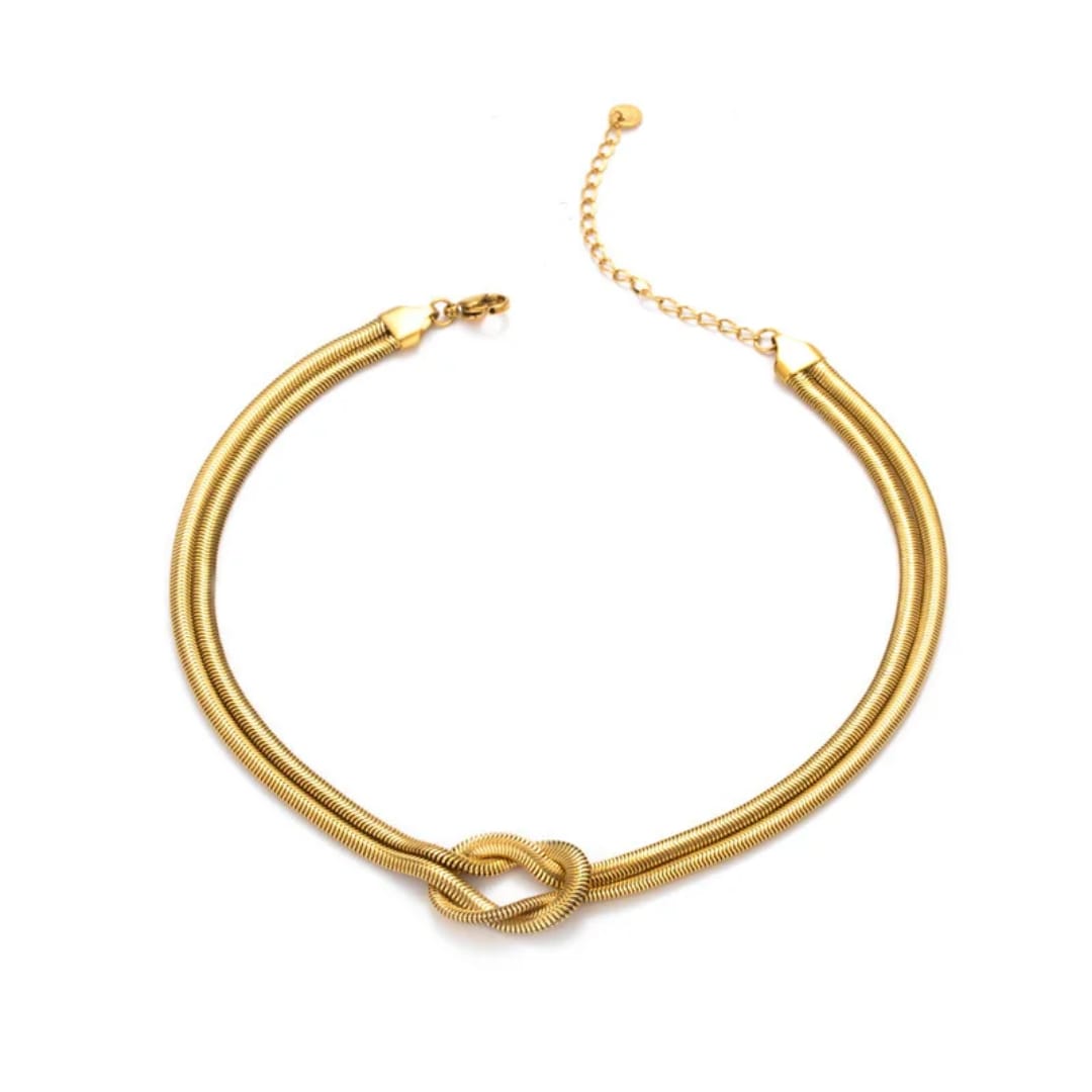 Knotted Double Chain Necklace