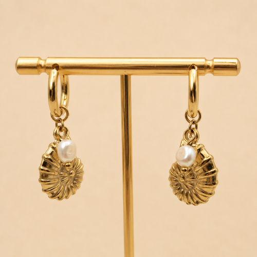 Ammonite Shell Earrings
