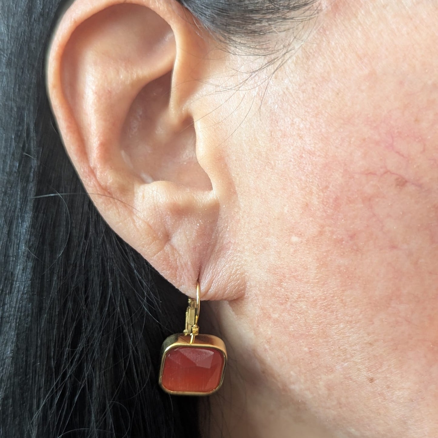 Square Zircon Earrings