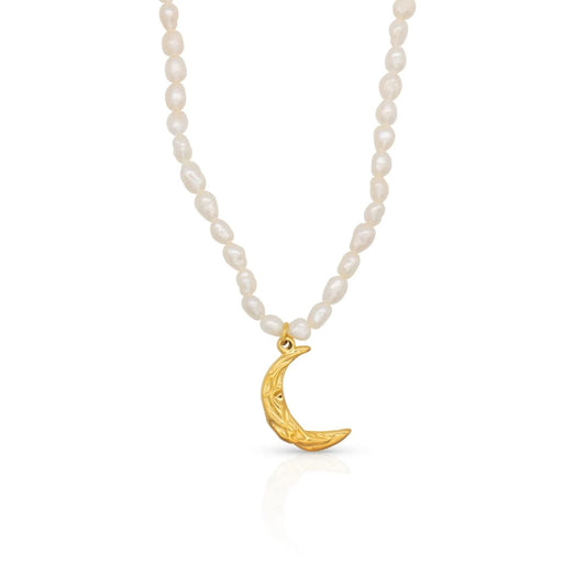 Freshwater Pearl Moon Necklace