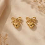 Bow & Heart Earrings